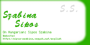szabina sipos business card